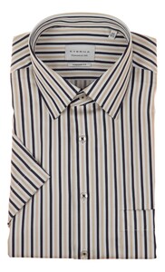 Eterna The Heritage Stripe Shirt Overhemd Blauw-Zand