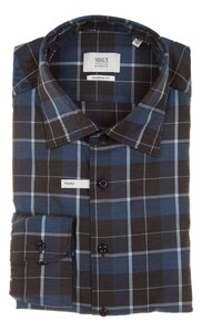 Eterna The Highland Check Shirt Overhemd Blauw