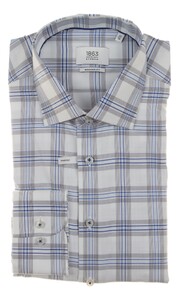 Eterna The Savile Check Shirt Blue