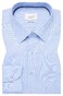 Eterna Uni Color Natté Texture Cotton Non-Iron Kent Collar Overhemd Licht Blauw