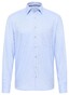 Eterna Uni Color Natté Texture Cotton Non-Iron Kent Collar Overhemd Licht Blauw