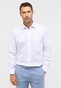 Eterna Uni Color Natté Texture Cotton Non-Iron Kent Collar Overhemd Wit