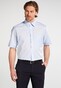 Eterna Uni Color Short Sleeve Original Shirt Poplin Cotton Non-Iron Light Blue