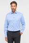 Eterna Uni Color Subtle Details Cover Shirt Half-Ply Cotton Twill Blue