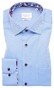 Eterna Uni Color Subtle Details Cover Shirt Half-Ply Cotton Twill Blue