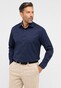 Eterna Uni Color Subtle Details Cover Shirt Half-Ply Cotton Twill Navy