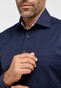 Eterna Uni Color Subtle Details Cover Shirt Half-Ply Cotton Twill Navy