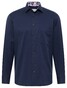 Eterna Uni Color Subtle Details Cover Shirt Half-Ply Cotton Twill Navy