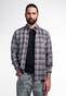 Eterna Upcycling Shirt Check Flanel Button-Down Overhemd Bruin-Groen