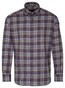 Eterna Upcycling Shirt Check Flanel Button-Down Overhemd Bruin-Groen