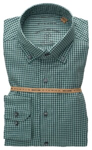 Eterna Upcycling Shirt Oxford Check Classic Button-Down Green