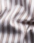 Eton 3D Effect Stripe Fine Twill Shirt Brown