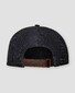 Eton 6-Panel Linen Leather Piping Cap Navy