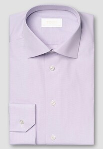 Eton Albini Elevated Organic Supima 120 Yarn Cotton Uni Color Overhemd Licht Paars