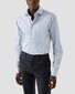 Eton Albini Elevated Supima 120 Cotton Twill Bengal Stripe Overhemd Licht Blauw