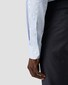 Eton Albini Elevated Supima 120 Cotton Twill Bengal Stripe Overhemd Licht Blauw