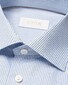 Eton Albini Elevated Supima 120 Cotton Twill Bengal Stripe Shirt Light Blue