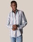Eton Albini Garment Washed Light Weight Striped Organic Linen Shirt Multicolor