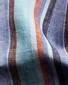 Eton Albini Garment Washed Light Weight Striped Organic Linnen Overhemd Multicolor