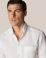 Eton Albini Lightweight Linen Short Sleeve Shirt White