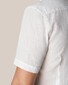 Eton Albini Lightweight Linnen Short Sleeve Overhemd Wit