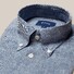 Eton Albini Linen Button Down Lightweight Weave Shirt Blue
