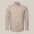 Eton Albini Linen Button Down Lightweight Weave Shirt Brown