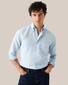 Eton Albini Linen Button Down Lightweight Weave Shirt Light Blue