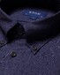 Eton Albini Linnen Button Down Lightweight Weave Overhemd Dark Navy