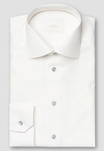 Eton Albini Luxury 120 Organic Supima Cotton Poplin Shirt White