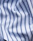 Eton Albini Organic Supima 120 Piqué Multi Stripe Overhemd Blauw