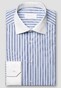 Eton Albini Organic Supima 120 Piqué Multi Stripe Shirt Blue