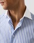 Eton Albini Organic Supima 120 Piqué Multi Stripe Shirt Blue