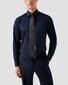 Eton Albini Organic Supima Cotton Twill Mother of Pearl Buttons Overhemd Navy