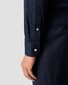 Eton Albini Organic Supima Cotton Twill Mother of Pearl Buttons Overhemd Navy