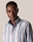 Eton Albini Striped Linnen Button Down Overhemd Multicolor
