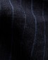 Eton Albini Striped Linnen Twill Horn Effect Buttons Overshirt Dark Navy