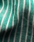 Eton Albini Striped Organic Lightweight Linnen Weave Overhemd Groen