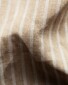 Eton Albini Striped Organic Lightweight Linnen Weave Overhemd Licht Bruin