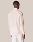 Eton Albini Striped Organic Lightweight Linnen Weave Overhemd Roze