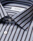 Eton Albini Striped Signature Poplin Mother of Pearl Buttons Overhemd Navy