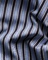 Eton Albini Striped Signature Poplin Mother of Pearl Buttons Shirt Navy