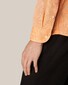 Eton Albini Uni Organic Linen Button Down Textured Lightweight Weave Shirt Fine Orange