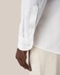 Eton Albini Uni Organic Linen Button Down Textured Lightweight Weave Shirt White