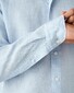 Eton Albini Uni Organic Linnen Button Down Textured Lightweight Weave Overhemd Licht Blauw