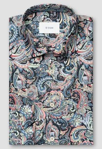 Eton Allover Fantasy Paisley Pattern Luxury Signature Twill Shirt Multicolor