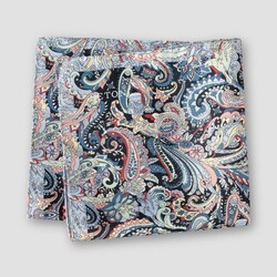 Eton Allover Fantasy Paisley Silk Twill Pocket Square Multicolor