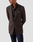 Eton Allover Floral Fantasy Pattern Super 120 Merino Wool Shirt Brown-Navy