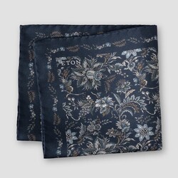 Eton Allover Floral Pattern Pochet Navy-Multicolor