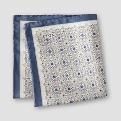 Eton Allover Medallion Pattern Silk Pochet Multicolor